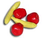 Paper mache fruit shakers