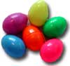 Plastic egg shakers